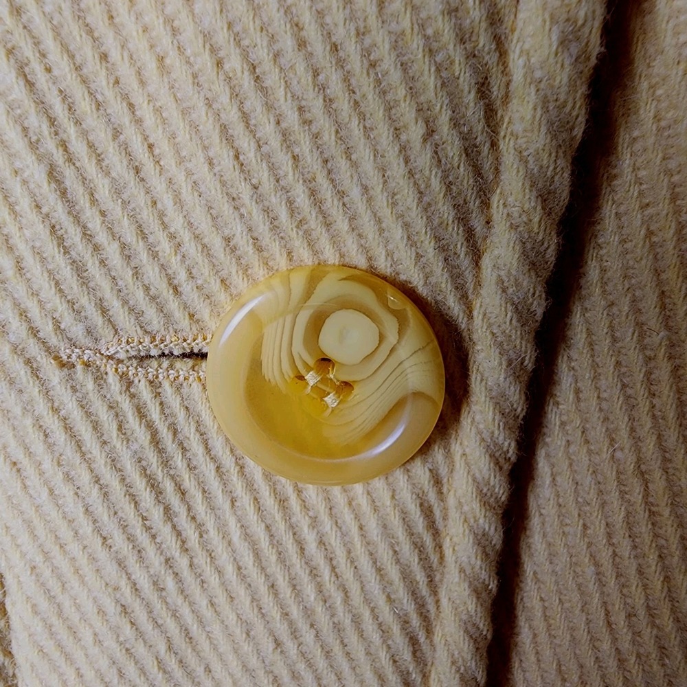 Talbots Wool Blend Coat Overcoat Womens 2P Butter Yellow Casual Career Sunny Fun - Picture 8 of 14